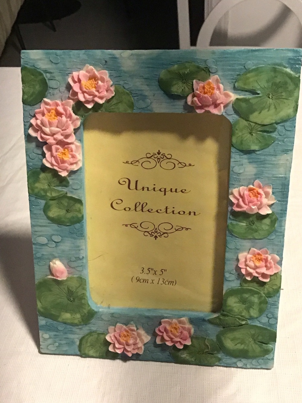 Unique Collection Pink Water Lily Picture Frame  #222